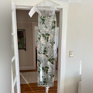 Reformation Frankie Silk Dress - Tea Garden Size 2